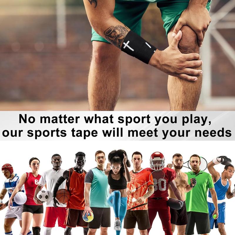 2Pcs Christian Cross Athletic Sports Wrap Tape 2in x 23ft Jesus Cotton Zinc Oxied White Wrist Tape for Muscle Strapping, Joint Stability, Wrist & Knee Tennis Baseball Soccer Boxing