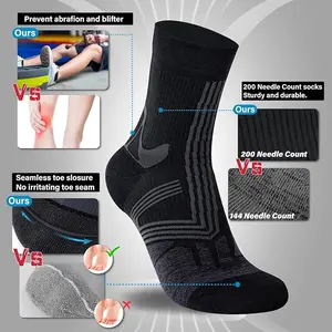 Coolmax Athletic Running Socks Cushion Moisture Wicking 3 Pairs