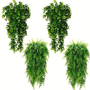 Large artificial hanging ferns, suitable for decorating your home office, garden porch, weddings, anniversaries, and other special occasions, are an ideal choice for year-round display, Artificial Flowers For Outside