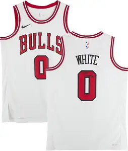 Coby White Chicago Bulls Autographed Nike White Association Jersey - Fanatics Authentic Certified