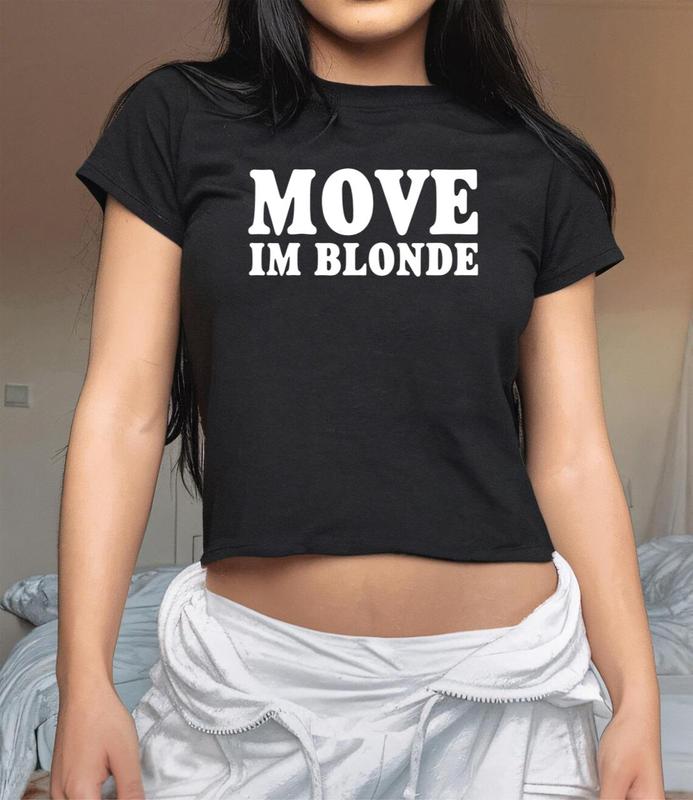 Move I'm Blonde Pink Baby Tee, Blondie Baby Tee