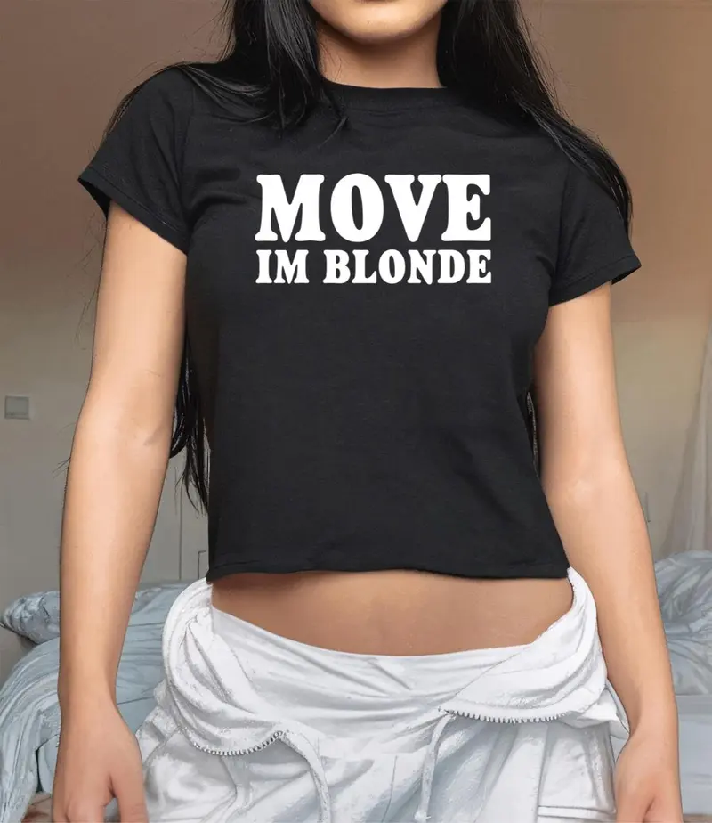 Move I'm Blonde Pink Baby Tee, Blondie Baby Tee