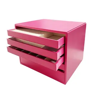 OUTEYOYO 5 Layer Jewelry Box for Women, Glass Lid Jewelry Organizer with 5 Drawers for Necklaces Rings Earrings Bracelets, Home Storgae Transparent christmas 2024 ornament