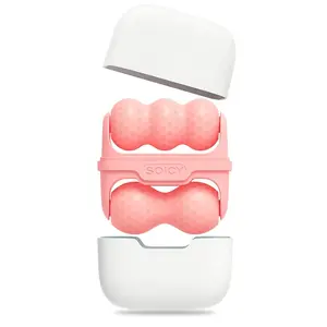 Ice Roller Double Ended, Ice Roller for Face & Eye Puffiness Relief, Ice Face Roller Massager for Migraine Pain, 2 in 1 Facial Ice Roller Skin Care Tool for Whole Body Minor Injury Cold Compress