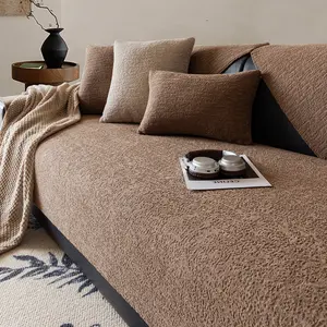 Versatile Sofa Cushion Cover, Sofa Slipcover, Soft Plush Fabric, Durable & Non-Slip Design, Ideal for All Seasons, Living Room Protection, Soft Sofa Protector