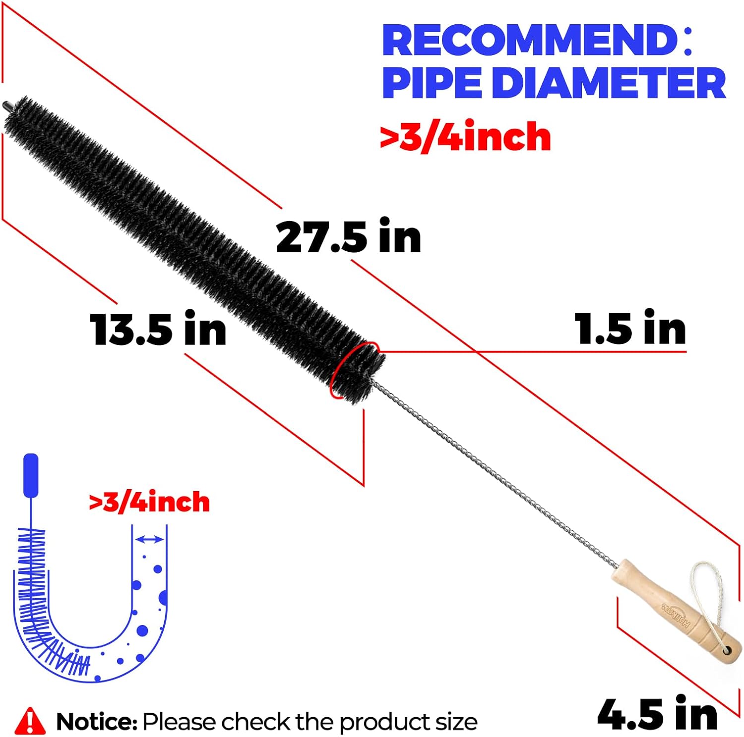 Dryer Vent Cleaner Kit 2 Pack - Household Cleaning Supplies 304 Stainless Steel Dryer Lint Brush Home Essentials for Lint Trap Dust Vacuum Brush