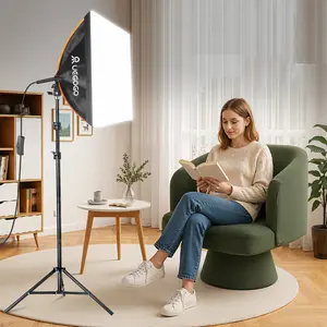 UEGOGO Softbox Lighting Kit, 19.7' X 27.6', with 70.8' Adjustable Stand, Suitable for Portrait, Product, and Fashion Photography(LED Bulb Not Included)
