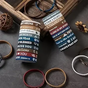 Pack de 3 Pulseras de Silicona con Mensajes Inspiradores - Envio Gratis USA