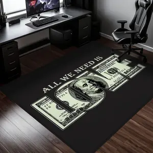 Trendy Polyester Fiber Decorative Rug, Durable Anti-Slip Design, Ideal for Living Room & Gaming Room Decor, Unique Street Style Home Accent, Gaming Rugs