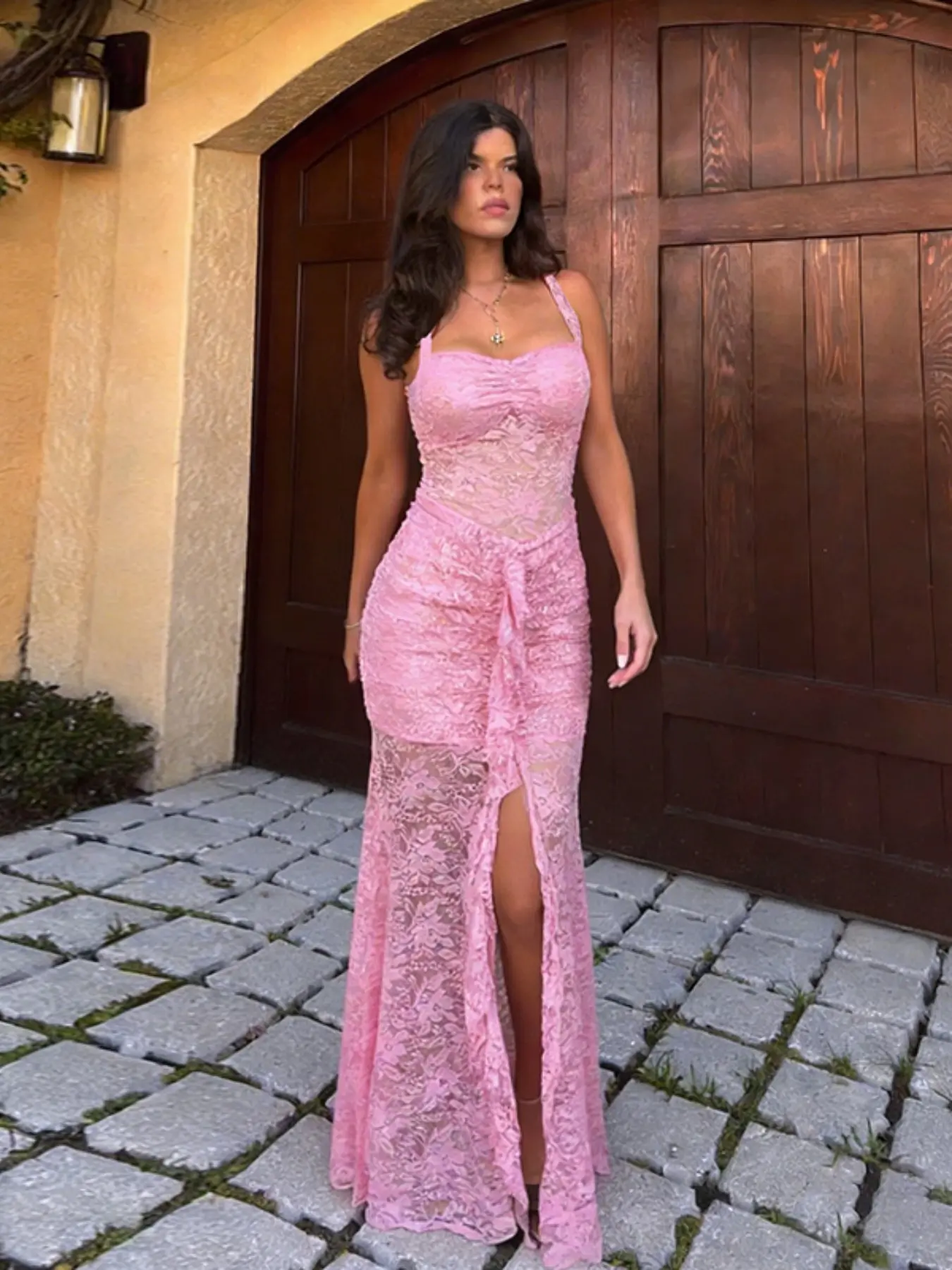 Women's Summer Lace Floral Ruched Sexy Dress, Perfect for Valentine's Day, Dates, Parties, Elegant and Stylish, Ideal for Various Occasions - TikTok Shop Women's Summer Lace Floral Ruched Sexy Dress, Perfect for Valentine's Day, Dates, Parties, Elegant and Stylish, Ideal for Various Occasions - TikTok Shop