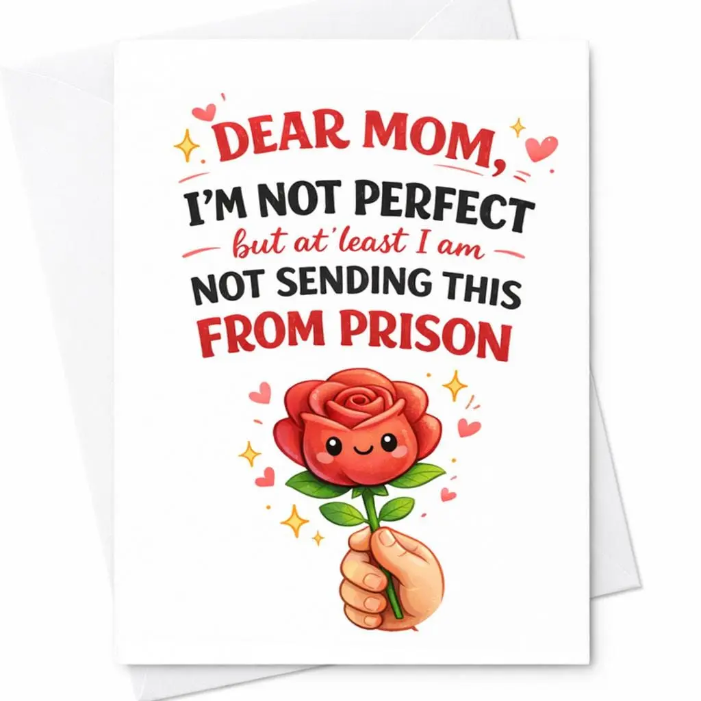 Funny Mom Card Not Sending From Prison Card Sarcastic Mothers Day Card Humor Mom Gift Adult Funny Greeting Card Rude Mom Joke Card From Daughter Son Dark Humor Card 5 x 7 Inch Greeting Card with Envelope Funny Mom Card Not Sending From Prison Card Sarcastic Mothers Day Card Humor Mom Gift Adult Funny Greeting Card Rude Mom Joke Card From Daughter Son Dark Humor Card 5 x 7 Inch Greeting Card with Envelope