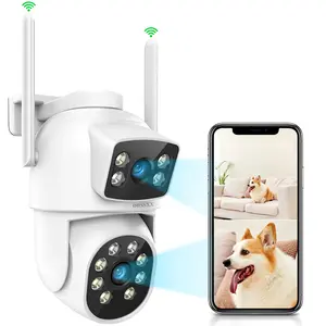 OOSSXX (Dual Lens)Outdoor 4K Wireless wifi security Camera,Home  Surveillance,2-Way Audio/Video,Night Vision,Waterproof,Door Monitor,Phone/App