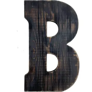 14 Inch wood Letters for Wall Decor - Letter B for Hanging Fits for Living Room, Bathroom, Bedroom, Home Decor, Rustic Farmhouse Lettering for Family Last Names,14” x 10” (Big B)