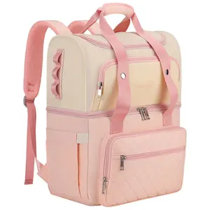 YOUNGOA Leakproof Cooler Backpack for Women Insulated Large Waterproof Backpack Cooler for Camping Beach Pink