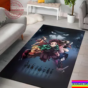 Demon Slayer Kimetsu No Yaiba Anime Poster Movie Rug Carpet