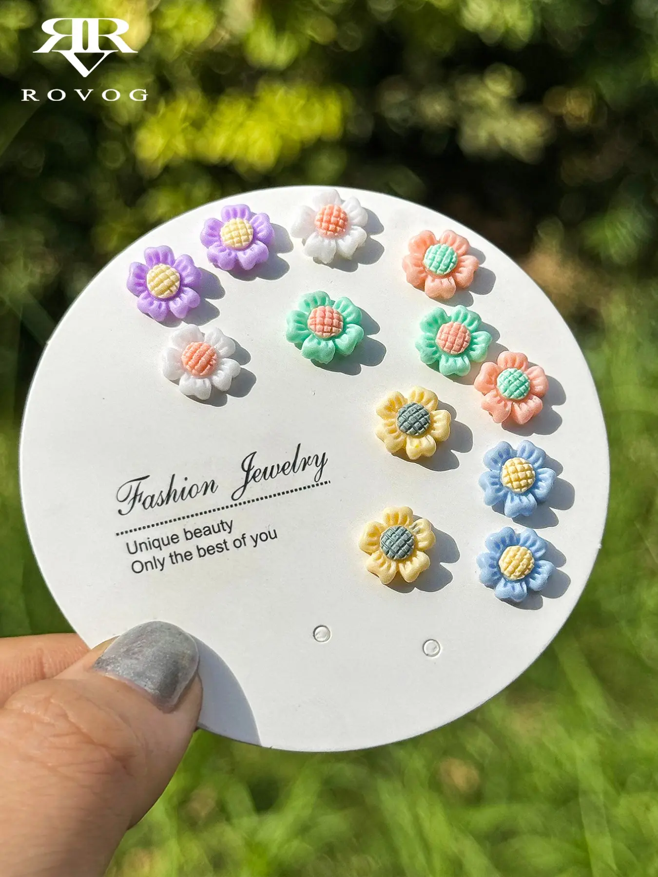 Cute Sweet Style Simple Small Flower Design Women's Earrings Set, Casual Daily Commuter Wear, Plastic Material, All Seasons, Flower Stud Earrings, Floral Stud Earrings