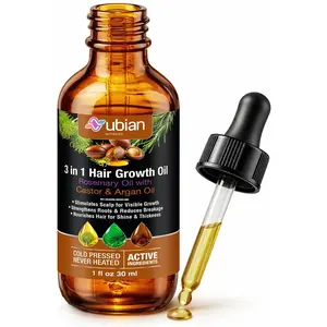 3 in 1 Hair Growth Oil - Rosemary Oil, Castor Oil, Argan Oil - Hair Growth Product - Hair Growth Enhancer & Wellness Stimulator 1.02 Fl Oz