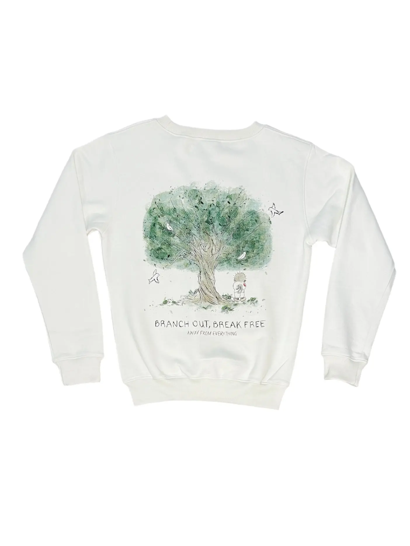 Olive Tree Sweatshirt - White