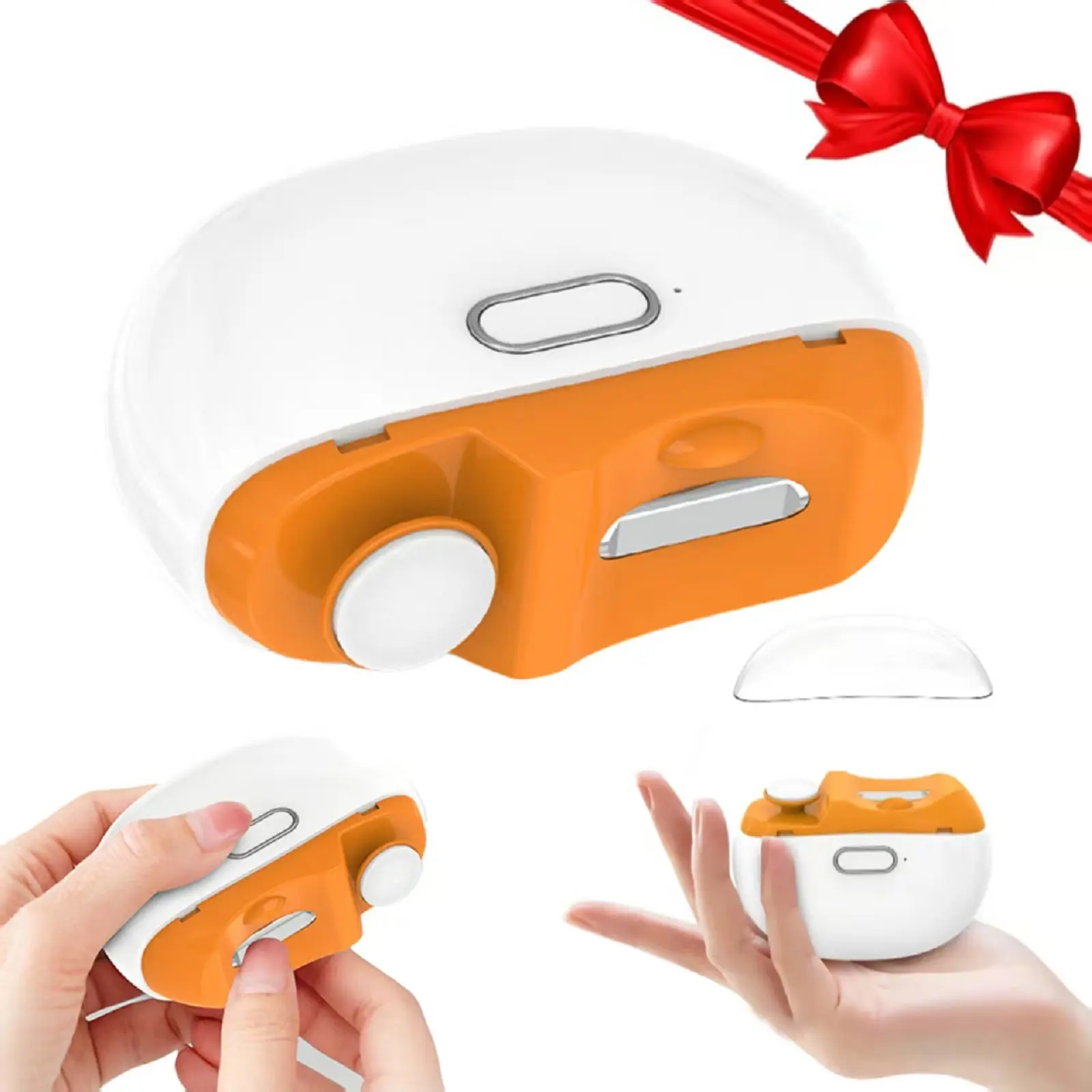 2025 Upgraded 2-in-1 Electric Nail Clipper & Polisher with LED Light 3-Speed USB Rechargeable Safe for Seniors Compact Portable Nail Art Tool