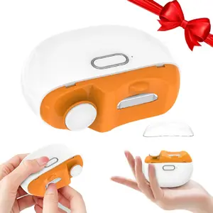 2025 Upgraded 2-in-1 Electric Nail Clipper & Polisher with LED Light 3-Speed USB Rechargeable Safe for Seniors Compact Portable Nail Art Tool