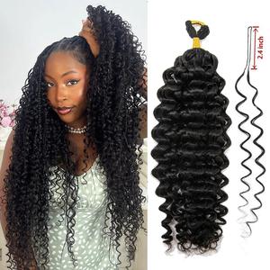Ywigs Feather Crochet Human Hair For Braiding Easy to Install, Water Wave, Spanish Curl, Body Wave, Loose Deep Wave,  Reusable Human Braiding Hair. 50 Grams/Bundle #DealsForYouDays @spotlightday