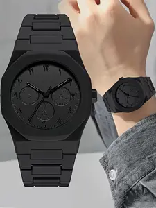 Men's Business Wrist Watch, Plastic Case & Strap Watches For Men, Battery-Powered, Ideal for Daily Wear & Gifts, Wristwatches, Watch Men