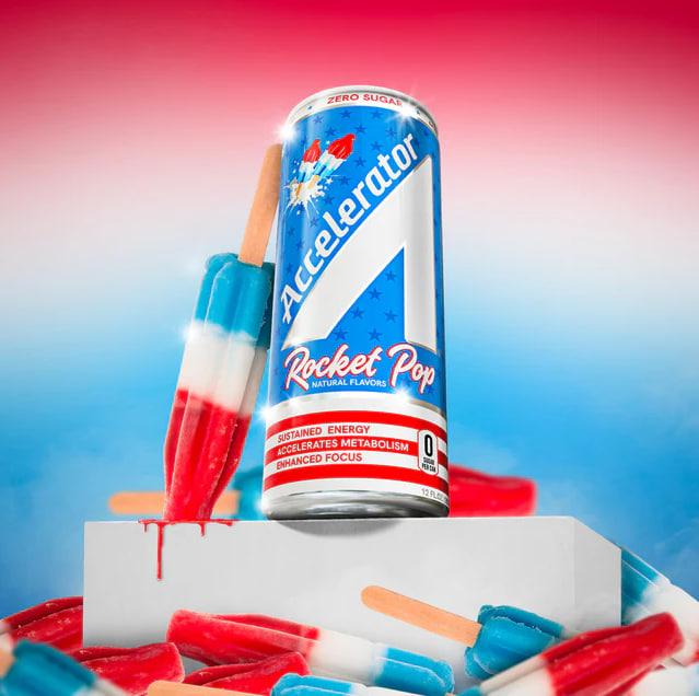 ACCELERATOR ROCKET POP 12 ct/ 12 oz ZERO SUGAR ENERGY DRINK