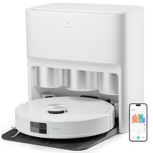 Q10 Robot Vacuum and Mop Combo Mop Self Cleaning with All-in-One Station，6000Pa Suction,  Mop Self Drying, Smart Carpet Cleaning