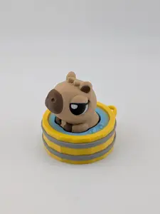 Capybara Fidget Toy, Mechanical Keyboard Clicker, Hot Tub Capy, Sensory Keychain, 3D Printed Desk Pet, Unique Office Gift, Tactile Fidget