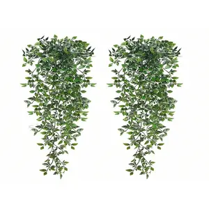 Artificial Hanging Plants, Fake Hanging Plants, Vine Plant for Wall Home Living Room Indoor Outdoor Decoration, DIY Wreath Christmas Garden Decor