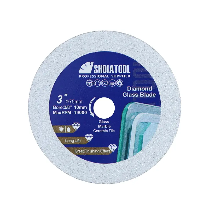 SHDIATOOL Diamond Glass Cutting Disc, Ultra-Thin Cutting Blade for Glass, Artificial Stone, Marble, Ceramic Tile - Low Noise, Straight Cut, Less Chips