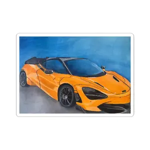 McLaren Art Sticker, Sports Car Decal, Laptop Decor, Unique Car Lover Gift, Colorful Wall Art