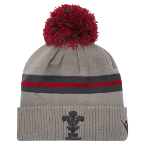 Wales Rugby Pom Pom Beanie 22/23 by Macron