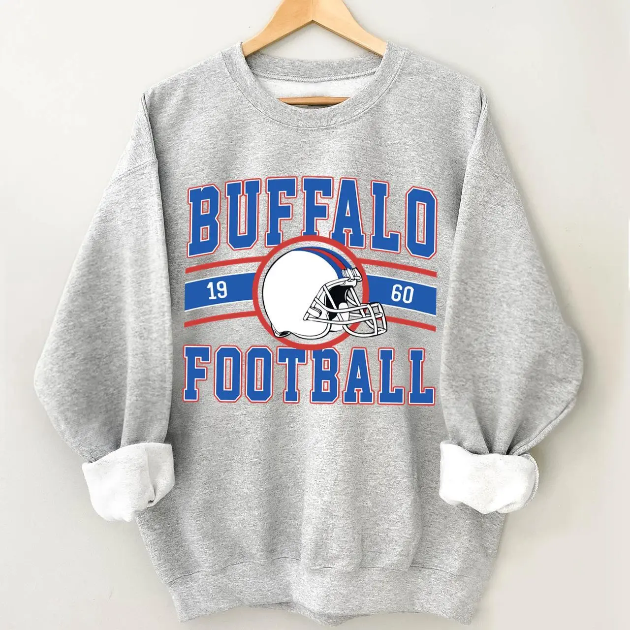 Vintage Buffalo Football Style Sweatshirt, Buffalo Football Fan Gift, Unisex Gifts For Football Fan