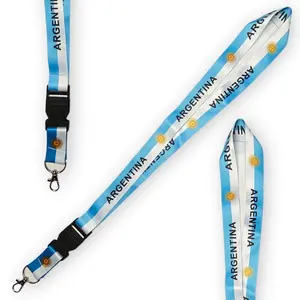 Argentina Lanyard, Argentina Flag Keychain, ID Holder Neck Strap