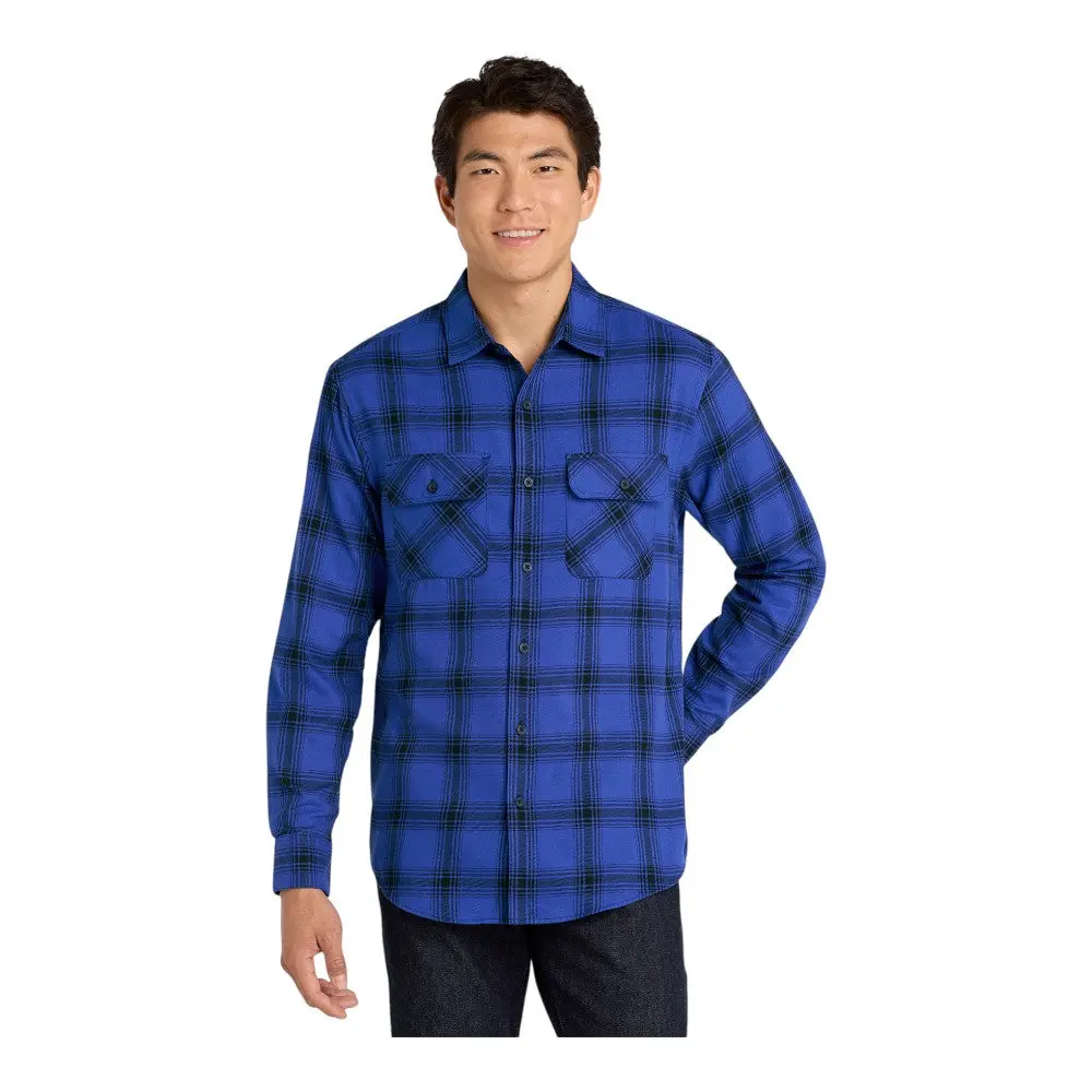 Royal/ Black Open Plaid