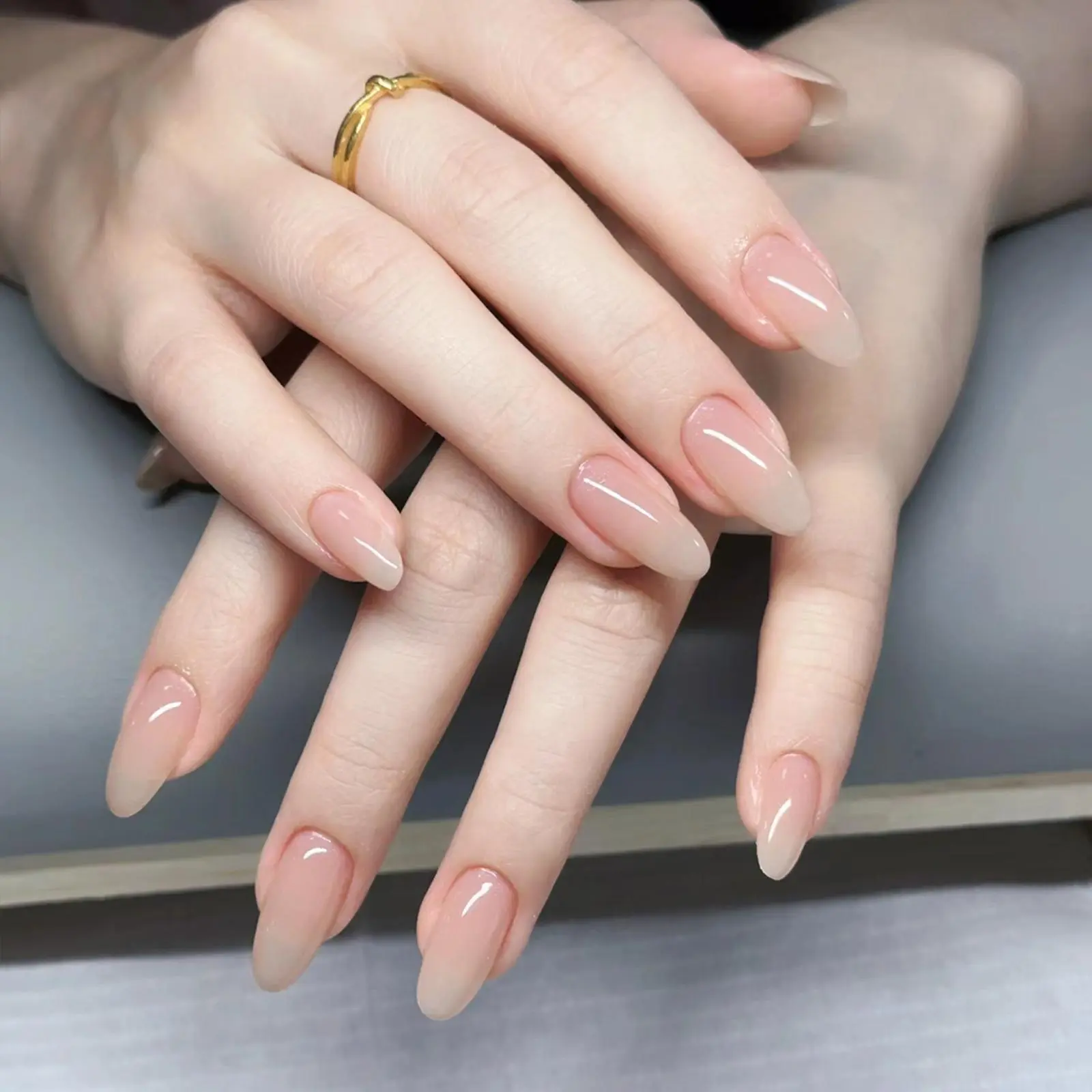 Short Almond Fake Nail, Decorative Nails, False Nail, 30pcs/set Press on Nails with Nail File & Jelly Glue, Removable Full Cover Artificial Fake Nail, Women Girls DIY Manicure, Nail Extension Set, Fake Nails Extensions