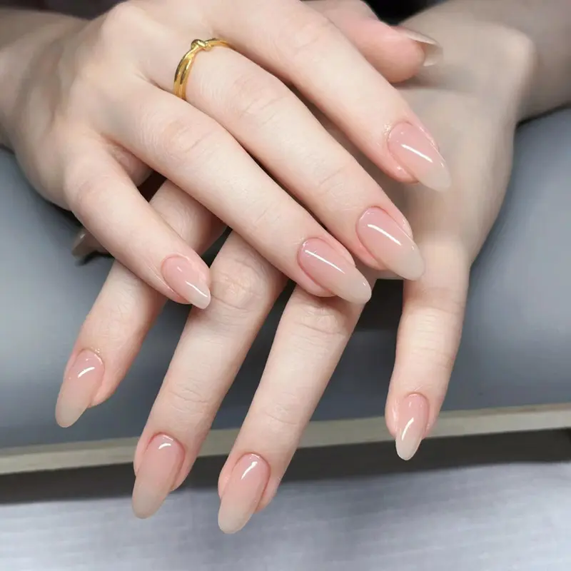 Short Almond Fake Nail, Decorative Nails, False Nail, 30pcs/set Press on Nails with Nail File & Jelly Glue, Removable Full Cover Artificial Fake Nail, Women Girls DIY Manicure, Nail Extension Set, Fake Nails Extensions