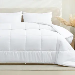 SheRest All-Season Comforter Duvet Insert, Twin Size – Soft microfiber down alternative with 8 tabs, breathable quilted bedding blanket for hot and cold sleepers, machine washable