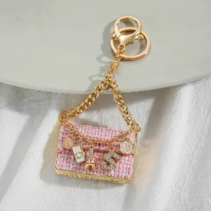 Creative Small Gift Small Fragrance Style Bag Keychain Small Pendant Metal Keychain Hanging Decoration Small Cute Item