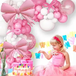 Bow Balloon, 1 Set Colorful Balloon Set, Balloon Arch Kit, Balloon Garland Kit, Party Balloon, Birthday Balloon, Party Decoration, Birthday Decoration