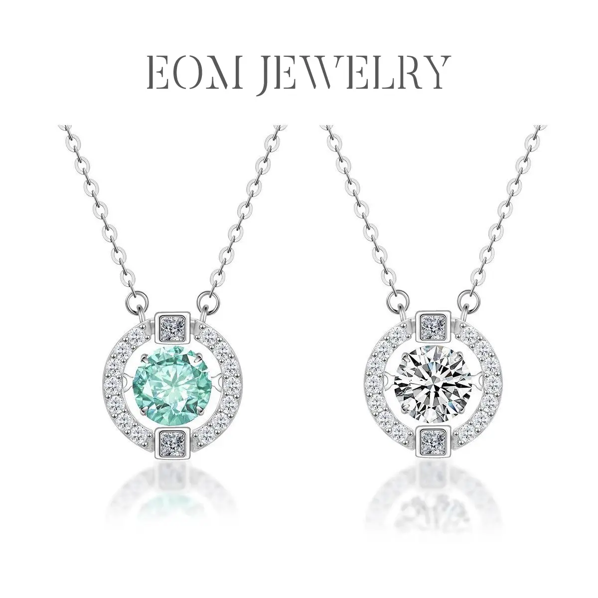Moissanite 1ct Waterproof Rhythm of Love Dancing Stone Pendant Necklace Silver-Plated Flickering Halo Necklace Silver-Plated Dainty Luxury Jewelry Perfect Birthday Engagement Wedding Anniversary Christmas Thanksgiving Valentine's Day Daily Wear
