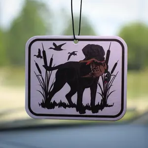 Retriever Design Car Air Freshener 2 Pack Pine Scented Hanging Ornament for Vehicle Interior