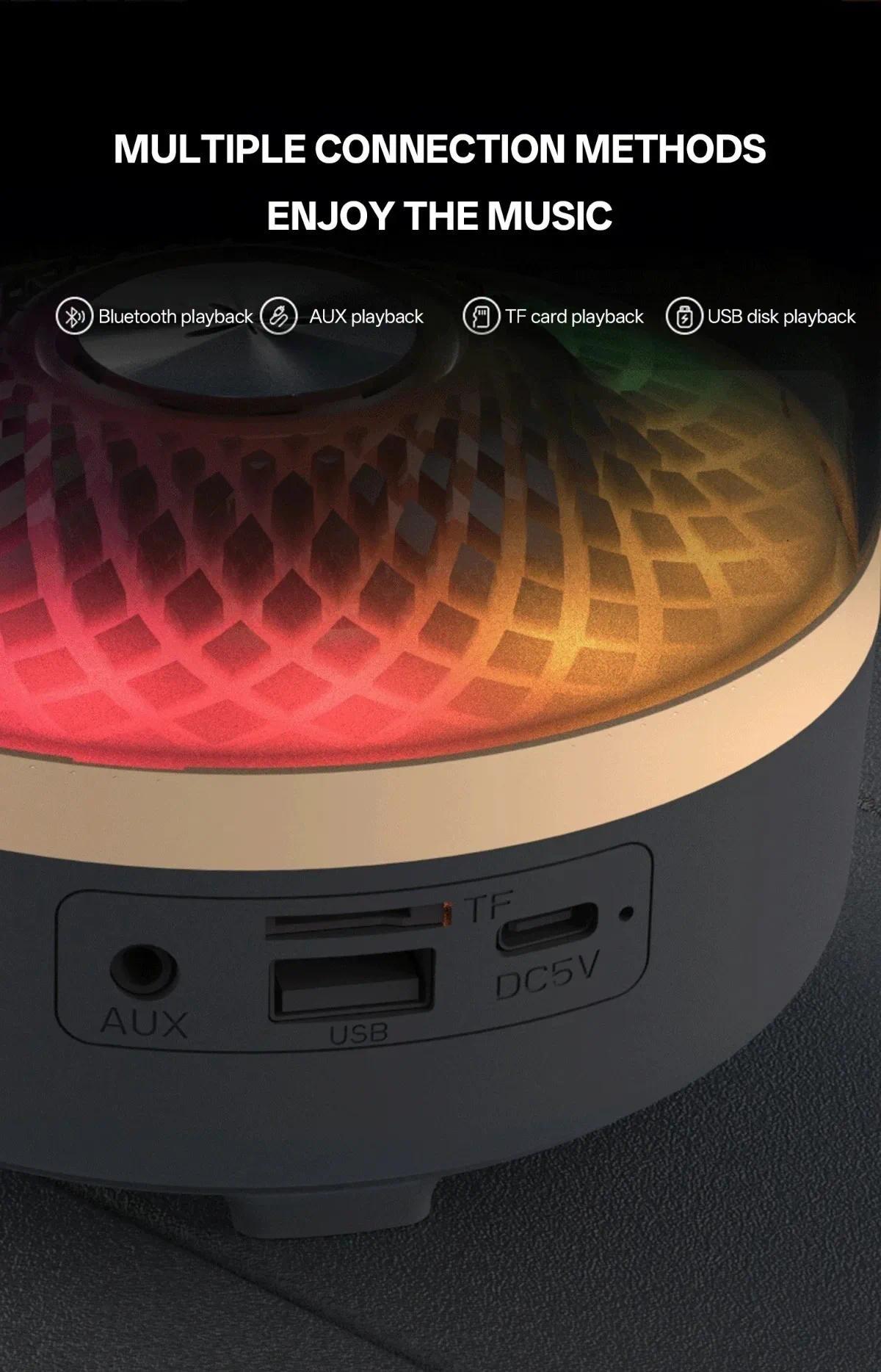 Bluetooth Soundbar With Breathing Lamp Subwoofer Hi-Fi Stereo Sound For Gaming Room Home Theater Decoration