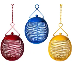 Backyard Expressions Bird Feeders - Red, Blue a nd Yellow