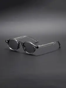 Unisex Round Tr90 Sunglasses Uv400 Protection, Casual Retro Style for All Seasons, Ideal for Cycling Music Festivals Beach Parties