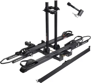 CRAVOT CyberRack S2 Ebike Rack, 300 lbs Capacity Foldable Bike Racks for Tow Hitch Heavy Electric Bike Carrier for 2 E-Bike, Up to 5-inch Fat Tire 2'' Receiver