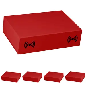 5pcs Large Gift Box 10.7'x7'x2.8' Large Box with Lid Magnetic Closure Rectangle Collapsible Luxury Wrap Box for Weeding Gifts Crinkle Cut Paper Shred with Card