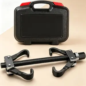 Strut Coil Spring Compressor Tool, Heavy Duty Automotive Suspension Tool, Remove and Install Coil Springs on Vehicles, Universal Fit MacPherson Strut Service Kit, Professional Mechanic Set with Storage Case, Reusable Spring Compressor Tool for Front Strut