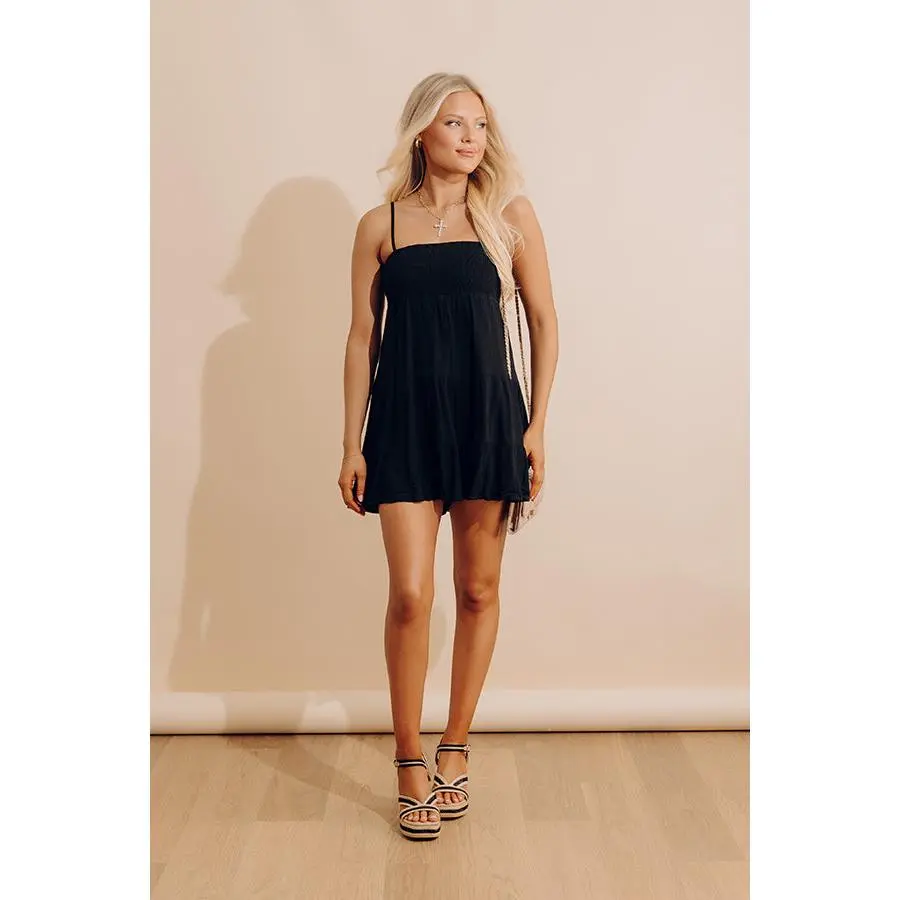 Cue The Chic Smocked Romper